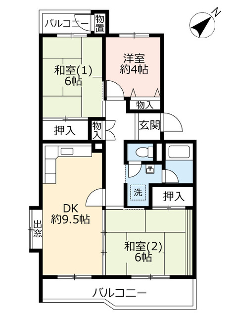 ＵＲ泉南一丘の間取り
