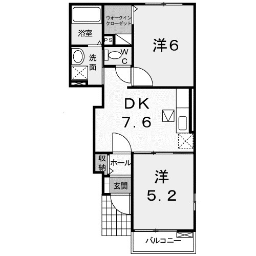 児玉郡美里町大字駒衣のアパートの間取り