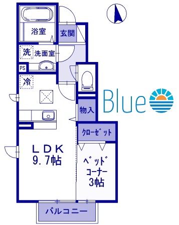 逗子市桜山のアパートの間取り