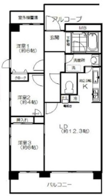 パーク・ノヴァ市川の間取り