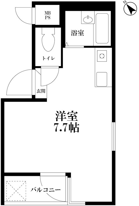 ベルビー笹塚201の間取り