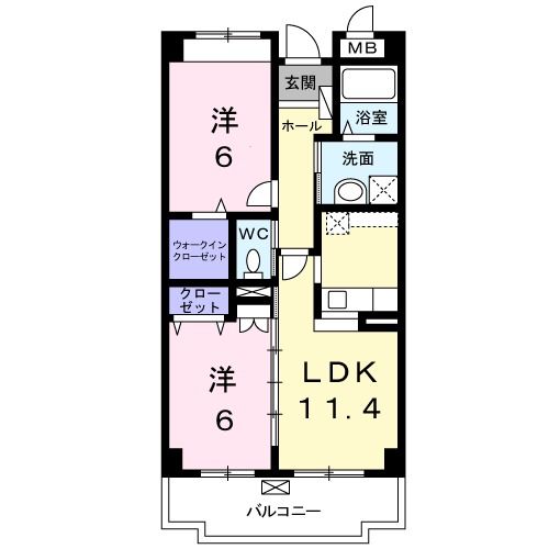 小牧市大字文津のマンションの間取り