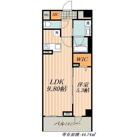 名古屋市千種区千種のマンションの間取り