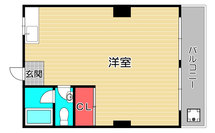 大阪市大正区平尾のマンションの間取り