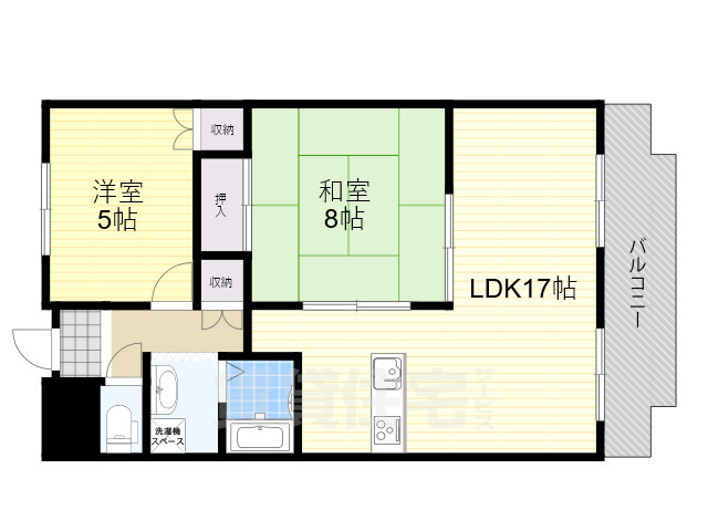 豊中市上新田のマンションの間取り