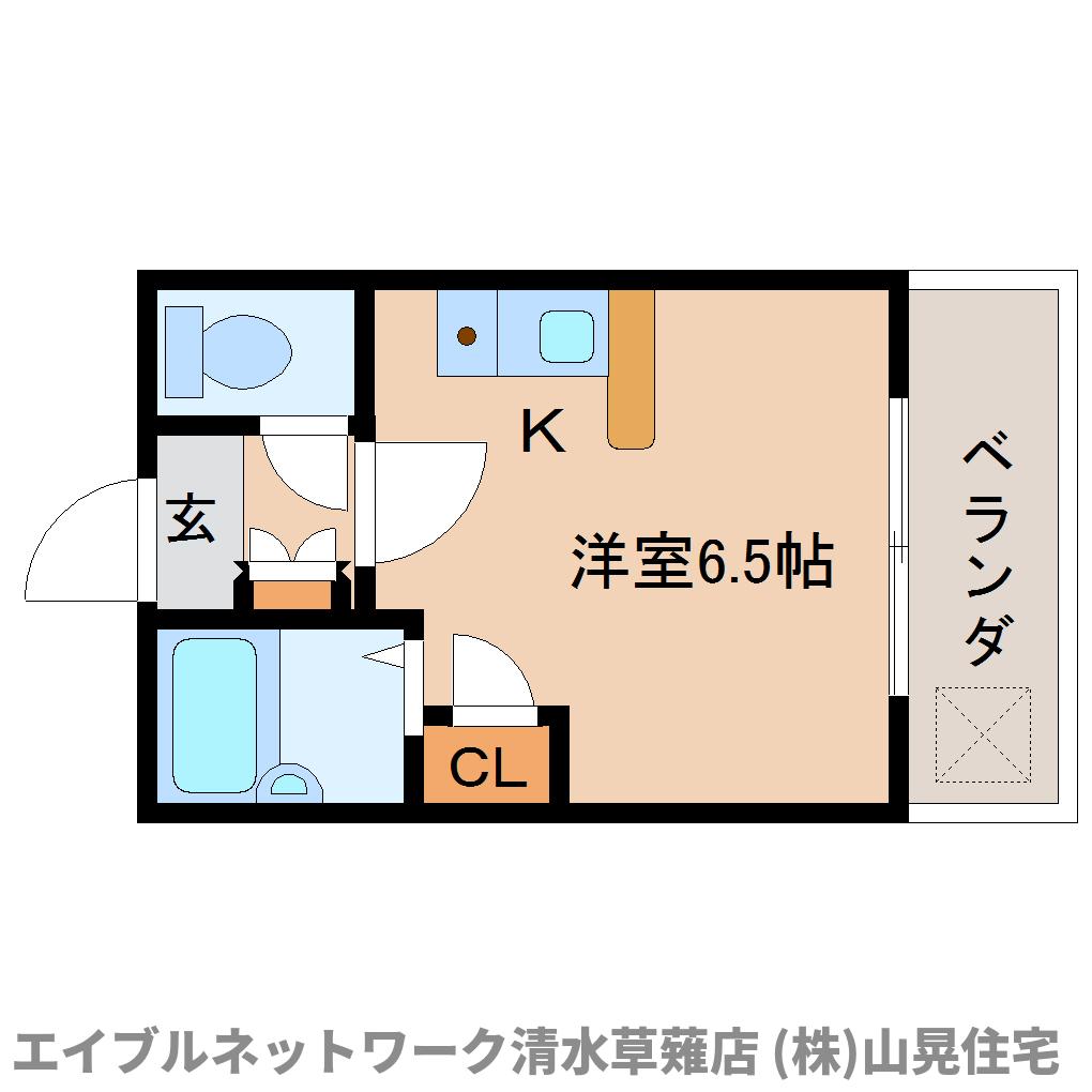 静岡市清水区長崎南町のマンションの間取り