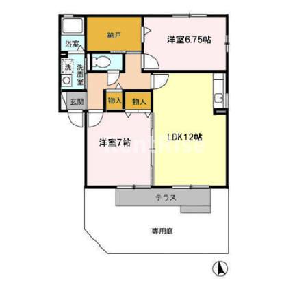 一宮市木曽川町門間のアパートの間取り