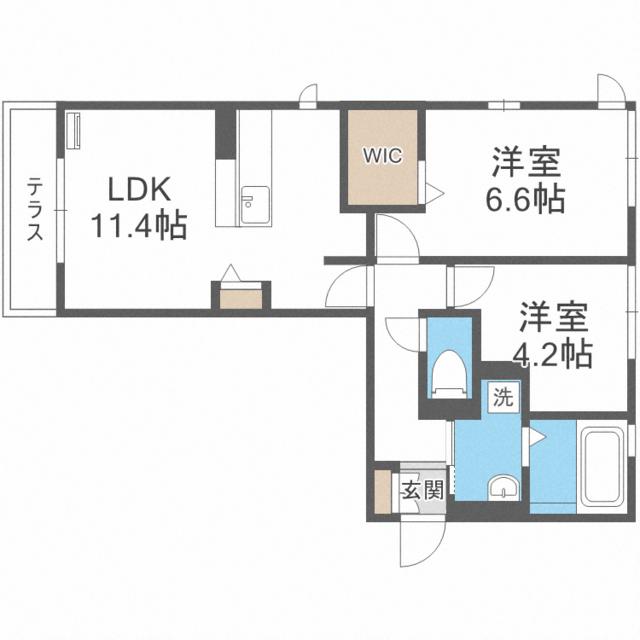 Ｄ－ｒｏｏｍケヤキ通り　Ｂ棟の間取り