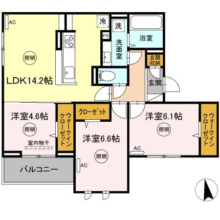 パルトネール伊都VIの間取り