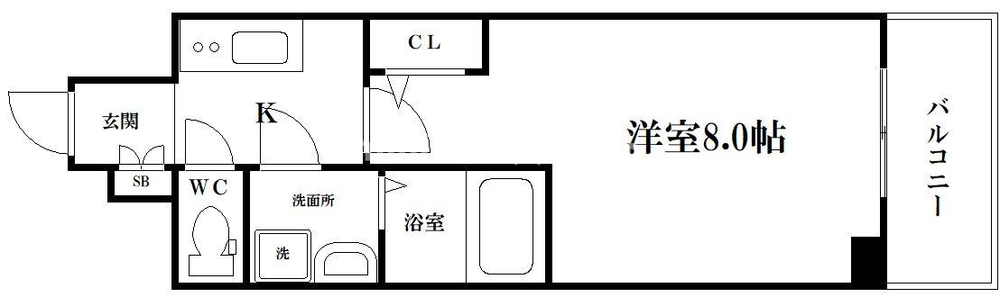 エスリード大阪グランフォートの間取り