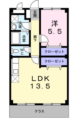 姫路市北今宿のマンションの間取り