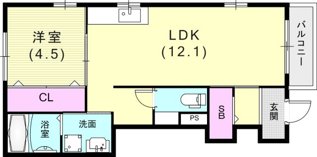 ヴァリーコート鈴蘭台の間取り