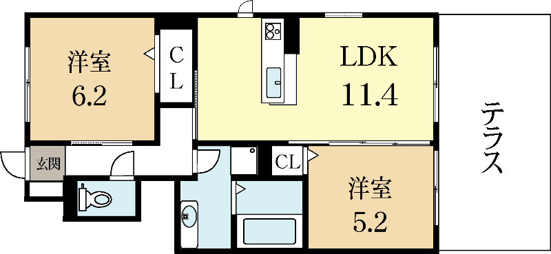 プラシードAの間取り