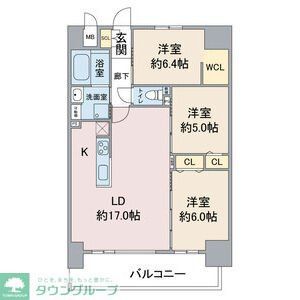 名古屋市西区康生通のマンションの間取り