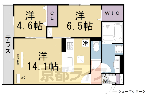 枚方市津田元町のアパートの間取り