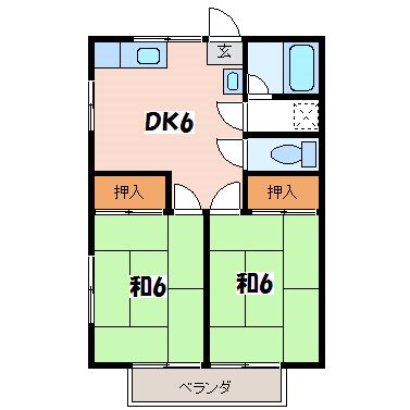 コーポ稲田の間取り