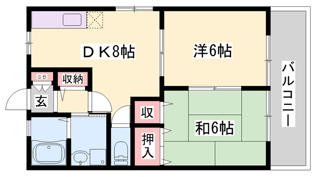 グランパーチェ白浜の間取り