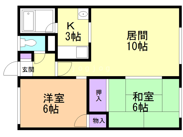 【札幌市清田区平岡九条のアパートの間取り】