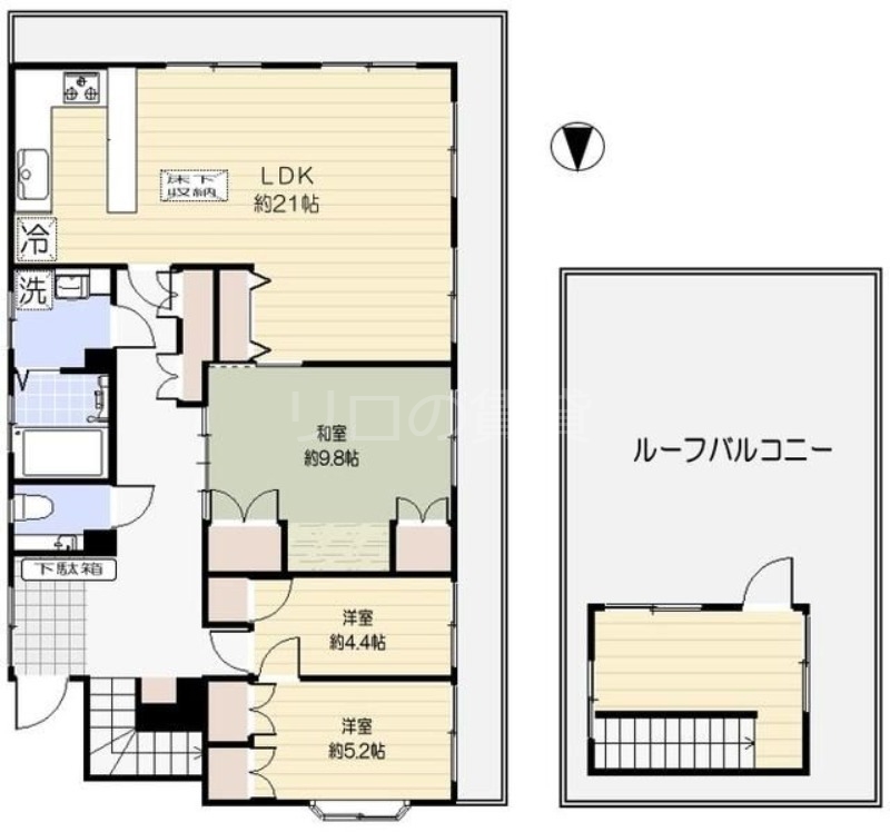 大田区蒲田のマンションの間取り