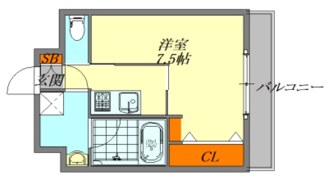 広島市中区加古町のマンションの間取り