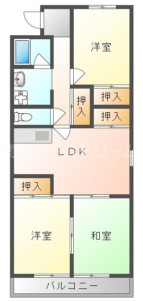 守口市寺方錦通のマンションの間取り