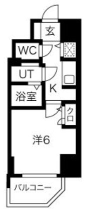 大阪市浪速区難波中のマンションの間取り