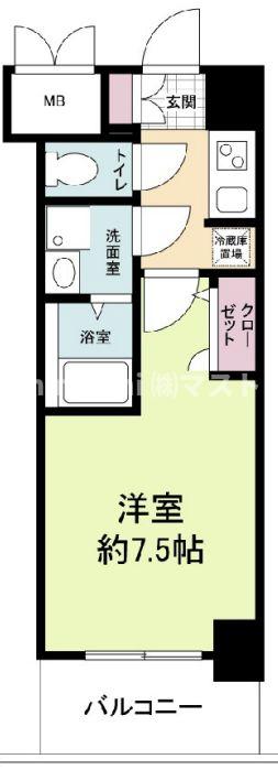 大阪市港区夕凪のマンションの間取り