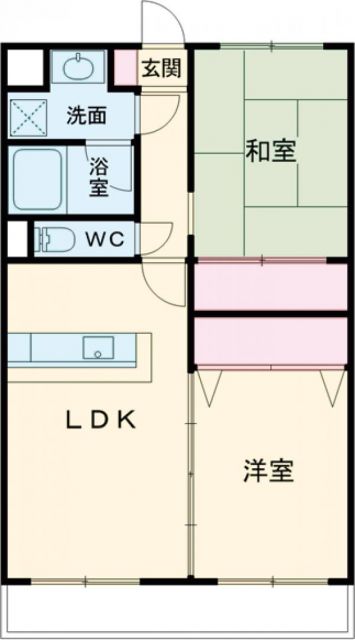 磐田市東名のマンションの間取り