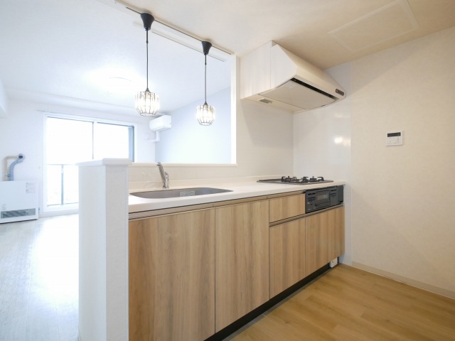 キッチン　嬉しいシステムキッチン付きです♪コンロを買わなくてもOK♪