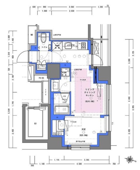 千代田区神田多町のマンションの間取り
