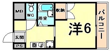 エンデバー武庫之荘の間取り写真