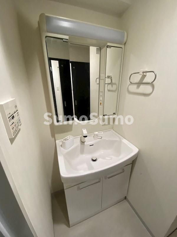 洗面設備　独立洗面化粧台が付いています