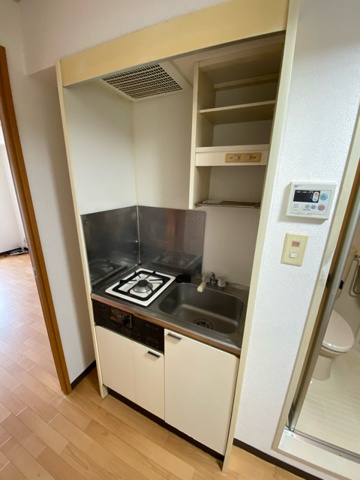 キッチン　1口ガスコンロ付で機能的なキッチンです！