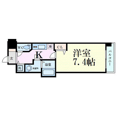 プレサンス谷町キャトルの間取り写真