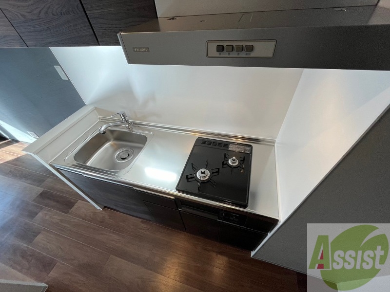 キッチン　清潔感がありお洒落なキッチンになっていました！