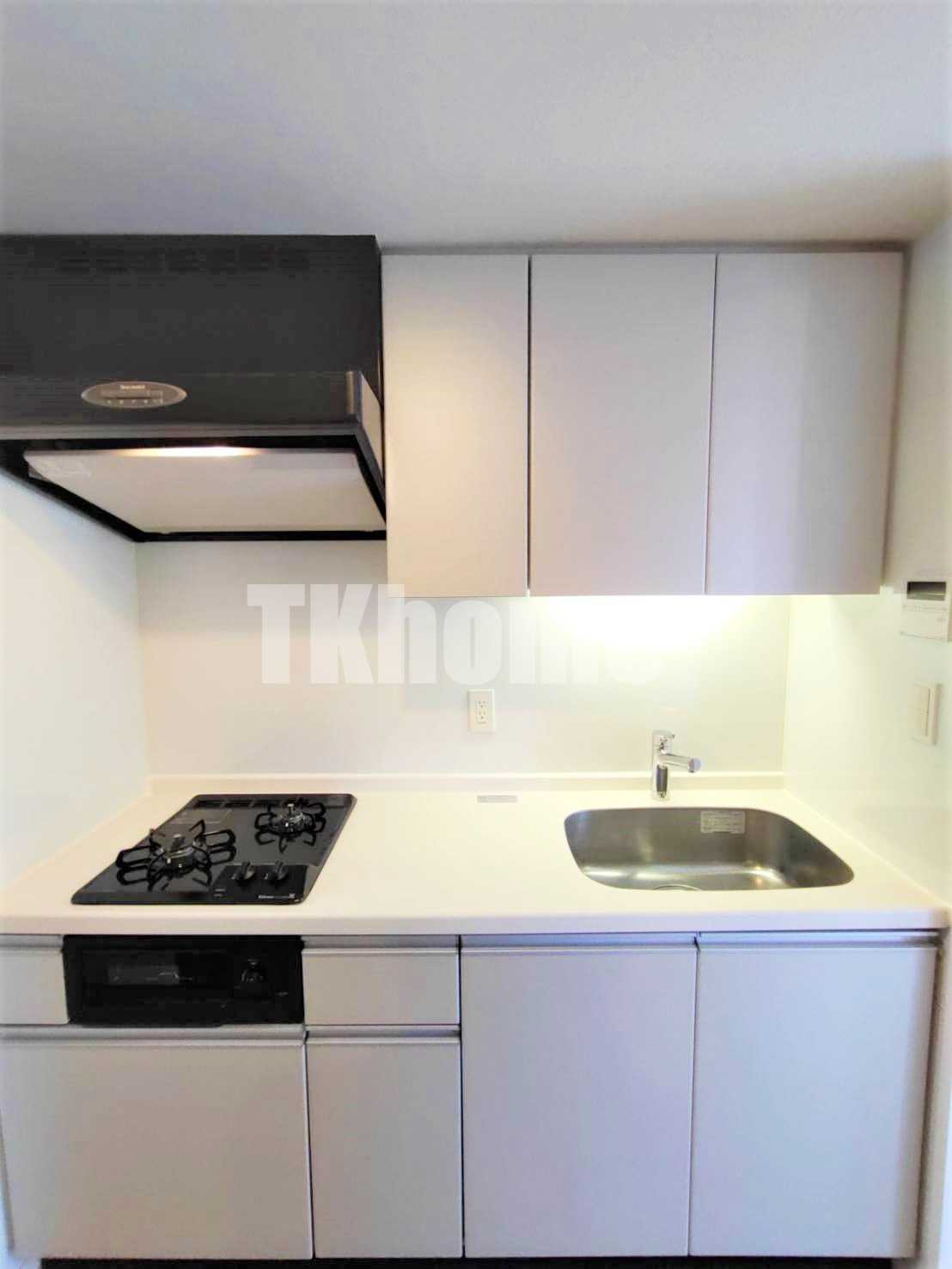 キッチン　2口ガスシステムキッチン（実際のお部屋の画像です。）