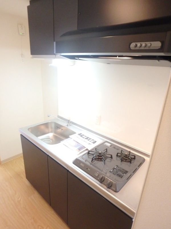 キッチン　ガスコンロ２口のシステムキッチンです♪