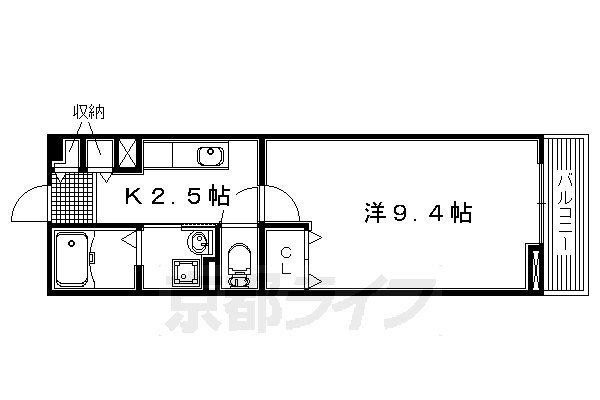 京阪本線 樟葉駅 徒歩28分 2階建 築17年の間取り写真