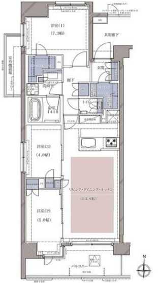 ディームス横濱青木町の間取り写真