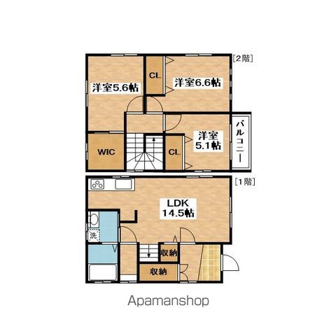ＪＲ東海道本線 千里丘駅 徒歩12分 2階建 築10年の間取り写真