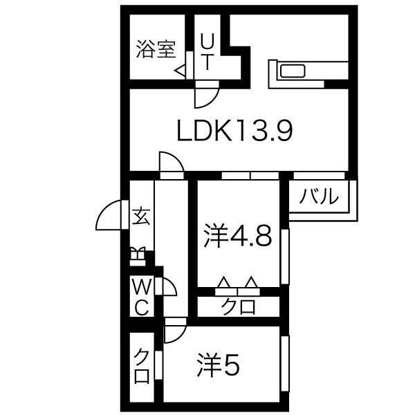 Peche山鼻 Cの間取り写真