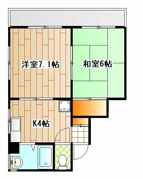 ＪＲ東海道本線 横浜駅 徒歩10分 6階建 築34年の間取り写真