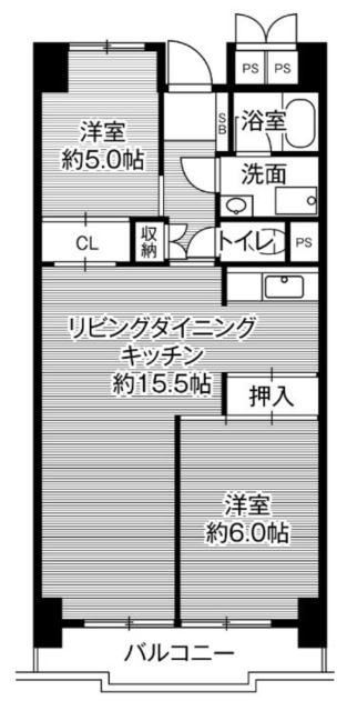 ビレッジハウス木場タワーの間取り写真