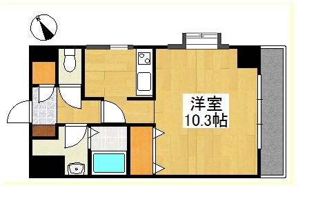 ＪＲ山陽本線 倉敷駅 徒歩15分 7階建 築20年の間取り写真