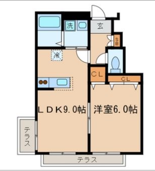 西武新宿線 沼袋駅 徒歩12分 2階建 築14年の間取り写真