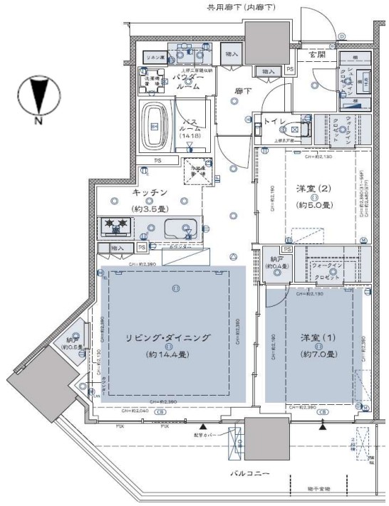東京メトロ有楽町線 月島駅 徒歩5分 58階建 築1年の間取り写真