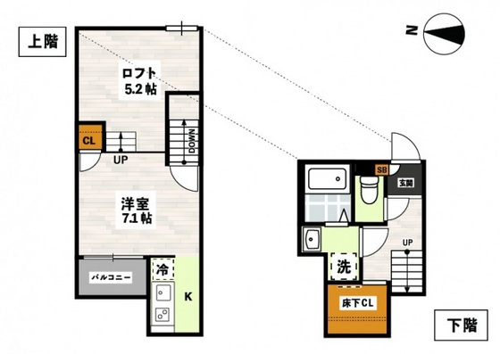 ADC高島駅南gleeの間取り写真
