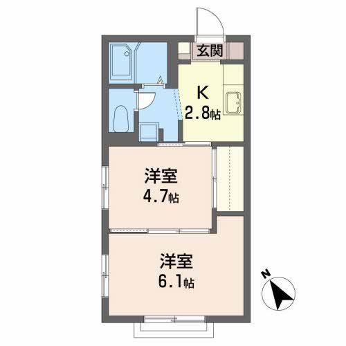 コーポ仙州の間取り写真
