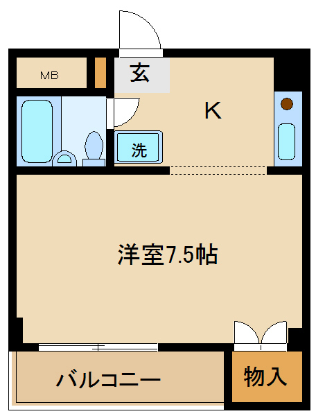 姫路市龍野町のマンションの間取り