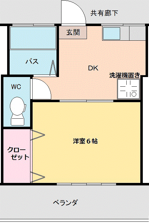 コーポ新堀の間取り